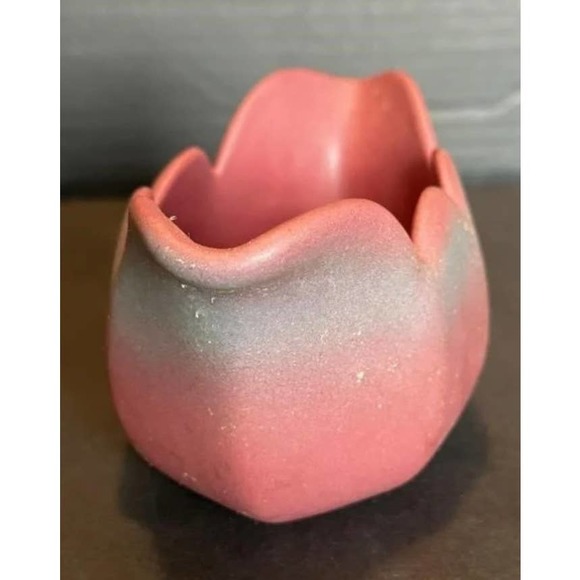 Van Briggle Art Pottery Mulberry Ombré Open Tulip boat vase - vintage - Picture 11 of 11